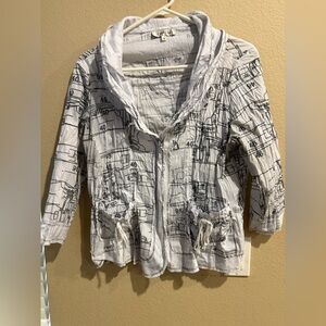 Cute black and white printed jacket